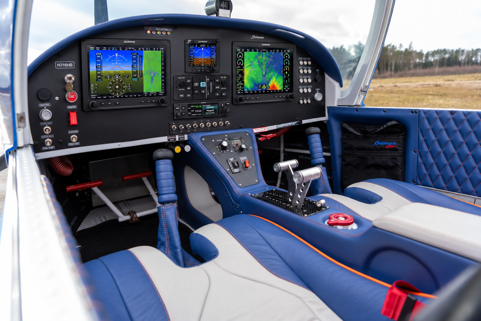 Dynon glass with autopilot as standard, laid out to your hand.